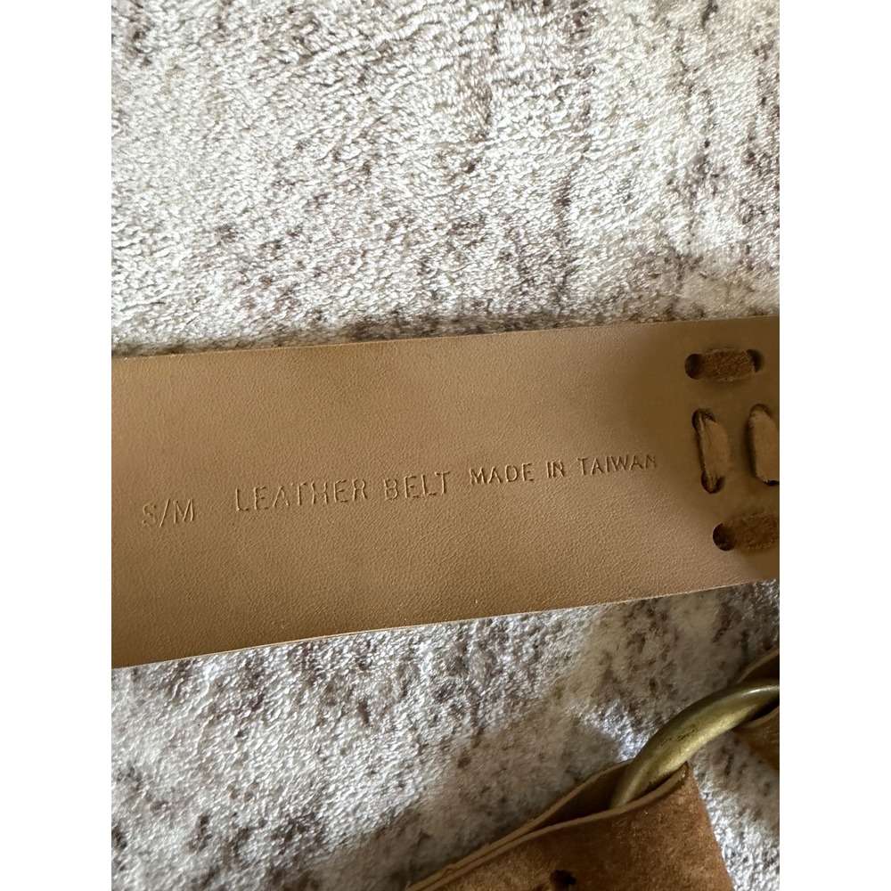 Steve Madden Brown Suede Leather Boho Western Tie Belt Size S/M - Picture 4 of 5
